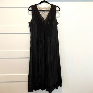 Adrianna Papell Black Linen Dress 14